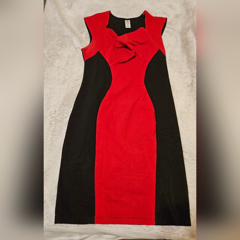 Unknown brand red and black dress